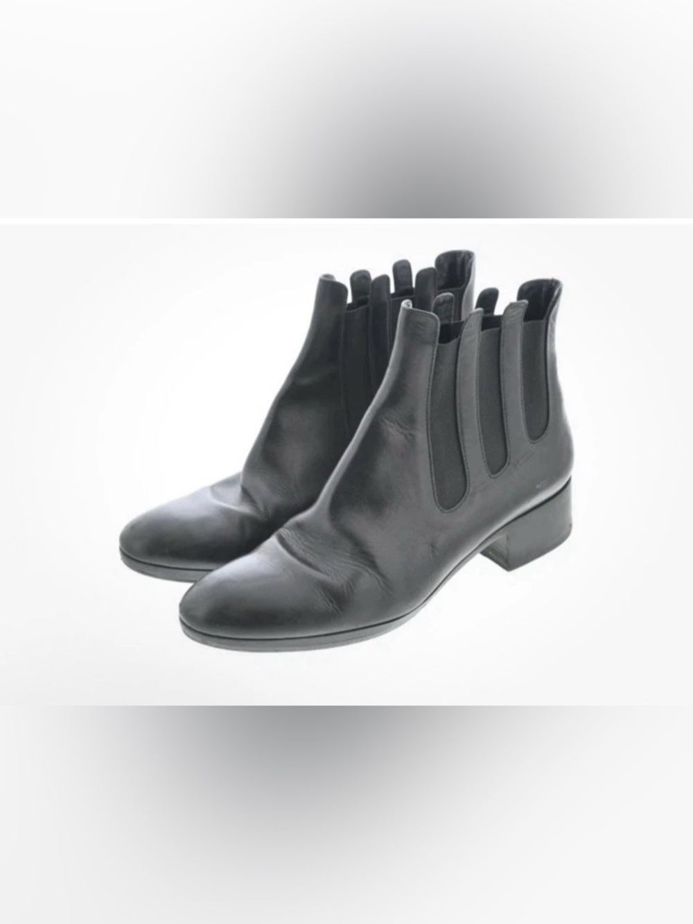 Women's Black Leather Chelsea Ankle Boots